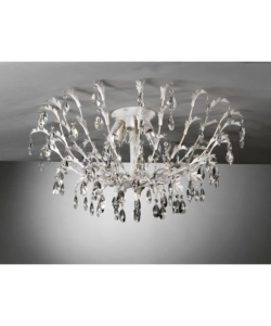 LAMPADARIO 6 LUCI ONLI "CESTA" AVORIO E14
